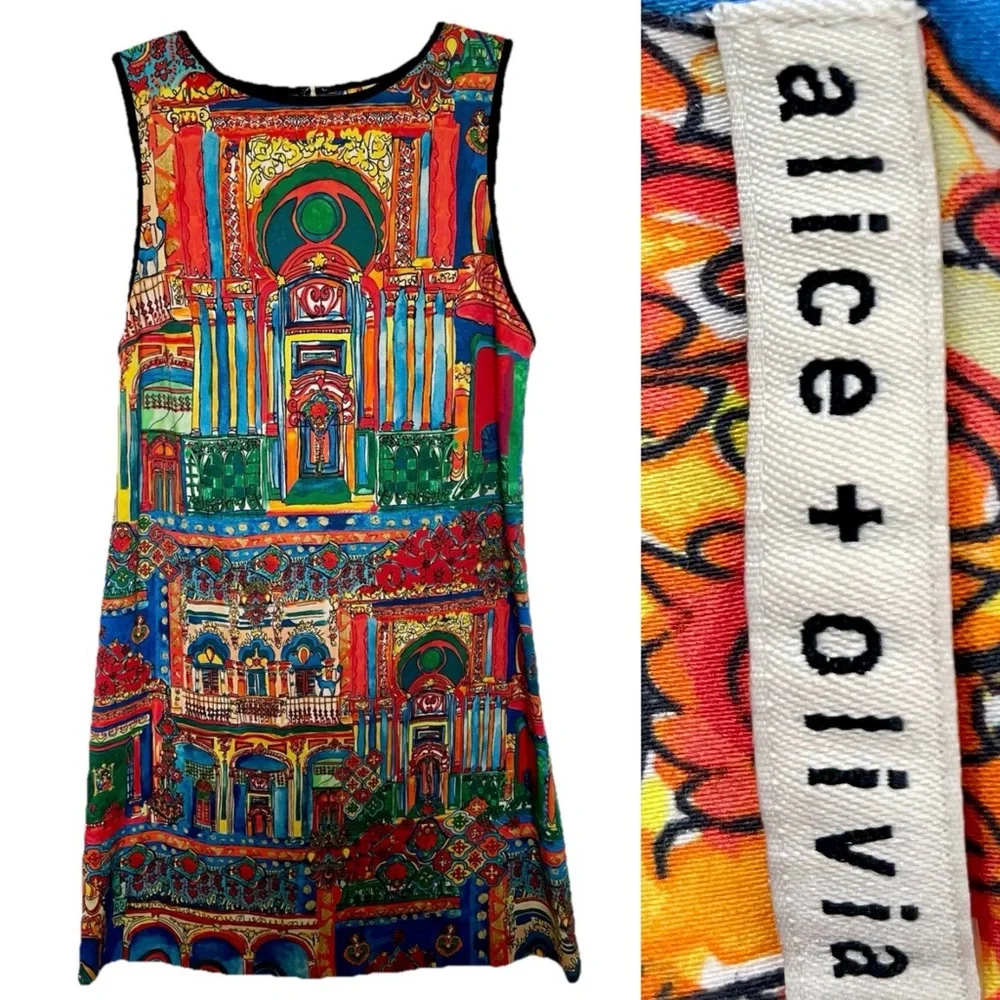 ALICE + OLIVIA Havana Town TISHA A-Line Shift DRESS Size 2